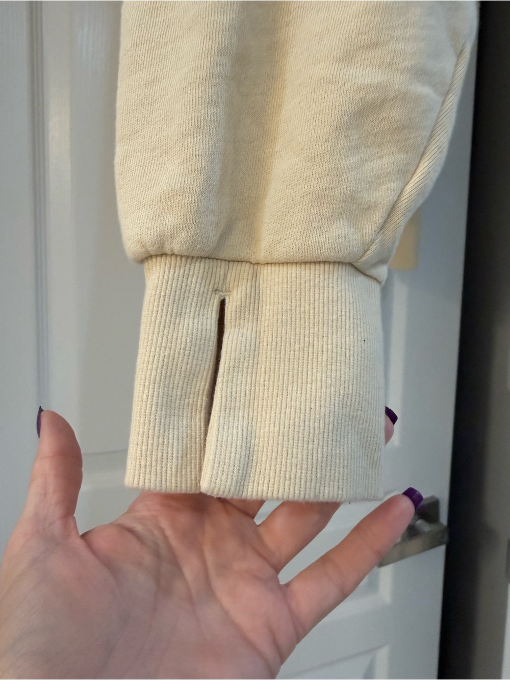 JoyLab Cream Drawstring Cropped Sweatshirt - Picture 4 of 8
